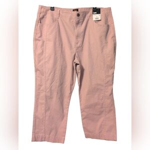 Nwt Lee 23" Capri Soft Mauve Women's Pant Lightweight Dress Casual 18